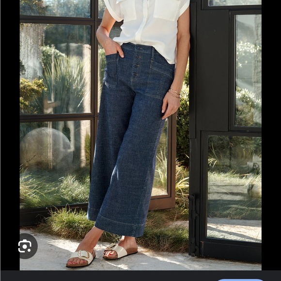 EVEREVE Joelle Stretch Wide-Leg Crop Pants in Stargazer - Picture 9 of 12